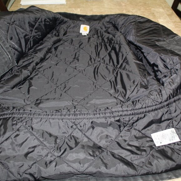 Carhartt Sandstone Traditional Coat Size Large Tall C26 BLK - Arctic Quilt Lined - Picture 8 of 15